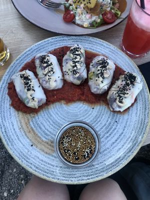 Spring rolls at Art of Raw at The Garden Lounge in Zadar