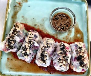 Spring rolls at Art of Raw at The Garden Lounge in Zadar