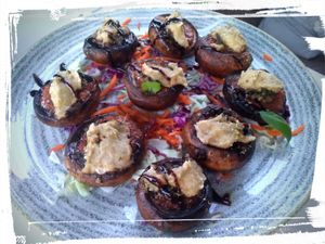 Mushrooms, so tasty .... at Art of Raw at The Garden Lounge in Zadar