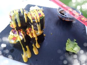 Sushis... just delicious.... at Art of Raw at The Garden Lounge in Zadar