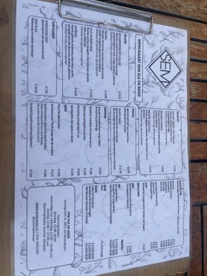 Menu   at SEM Sla En Meer in Amersfoort