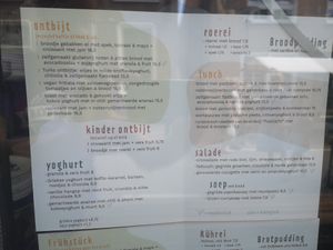 Menu at Domburgsche Bier en Melksalon in Domburg