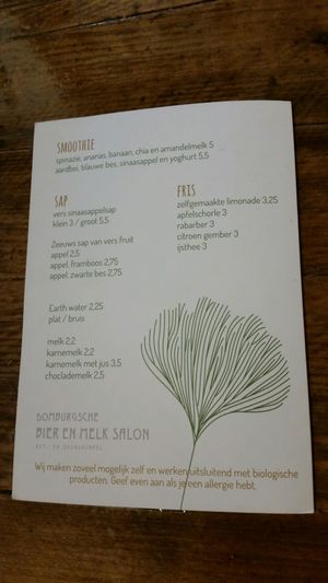 Menu #3/3 at Domburgsche Bier en Melksalon in Domburg