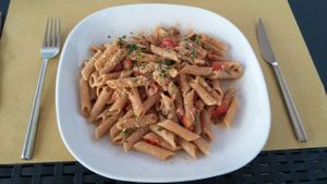 Penne pasta. at Il Vegusto in Pisa