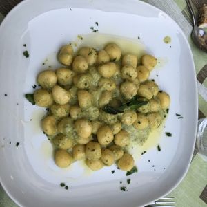 gnocchis mint pesto  at Il Vegusto in Pisa