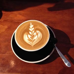 Flat White :) at Dog With Two Tails in Dunedin