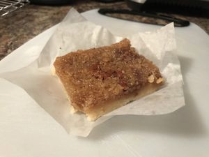 “Shortbread”$7 both of my parents said it tasted more like a butter tart than shortbread. But not as rich   at Choko Moko in Ajax