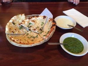 More delicious Garlic Naan (can be made!) at Taj Tandoor in Binghamton