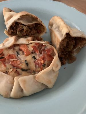 Empanadas de caprese y soia  at Veganius in Buenos Aires