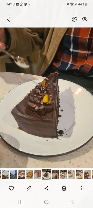 chocolate tart at Veganius in Buenos Aires