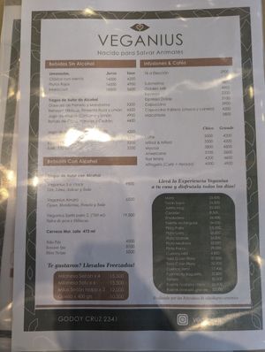 Drinks at Veganius in Buenos Aires