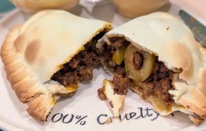 Soy empanada at Veganius in Buenos Aires