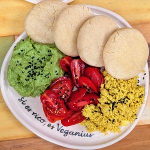 Arepas! at Veganius in Buenos Aires