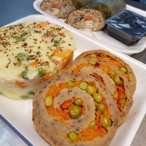 Matambre y tortilla at Veganius in Buenos Aires