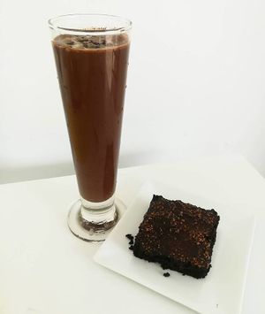 The chocolate brownie shake at Smokey's The Brownie Bar in Colombo