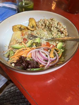 Vegan bowl  at Green Room Cafe in Jaco