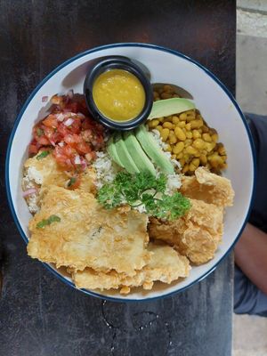 Tofrijo 7500 Colones at Green Room Cafe in Jaco