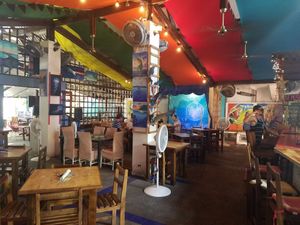 Inside at Green Room Cafe in Jaco