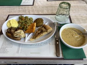 I don’t remember what everything is but everything tasted wonderful   at Biovita in Siena