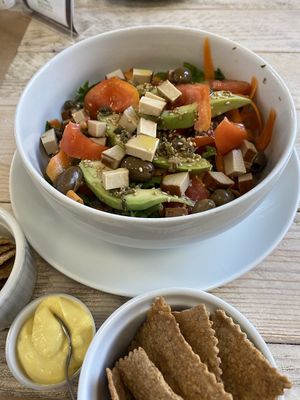 Salat with Tofu at Biovita in Siena