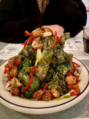 Burnt broccoli saladd  at Superiority Burger in New York City