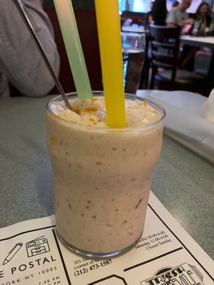 Date shake at Superiority Burger in New York City
