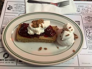 luxurious griddle cake at Superiority Burger in New York City