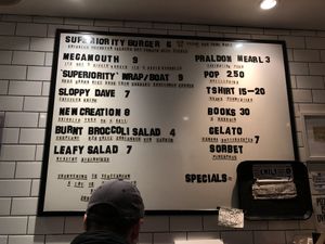 Menu  at Superiority Burger in New York City
