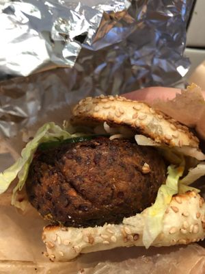 Vegan burger at Superiority Burger in New York City