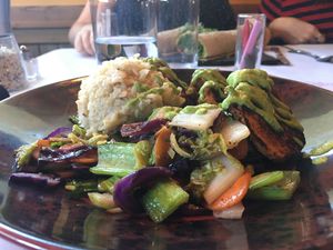 Sweet Potato Scallion Cake at 21 Oak in Manchester