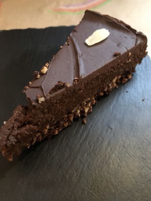 Raw choc cake at 21 Oak in Manchester