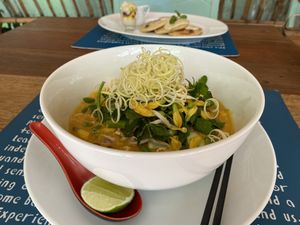 Vegan nom banh chok (you just have to try this...) at Haven in Siem Reap