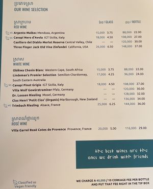 Menu 7 of 7 - Ruined grapes  at Haven in Siem Reap