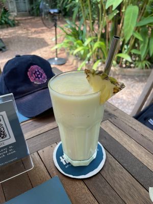 Pineapple-coconut shake, $2.75  at Haven in Siem Reap