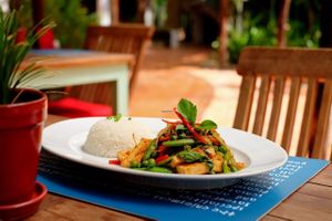 Yummy Vegetable-Ginger-Tofu Dish at Haven in Siem Reap