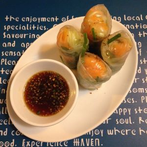 Love the fresh spring rolls at Haven in Siem Reap