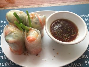 Spring rolls at Haven in Siem Reap