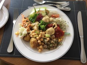 Some of the options from the salad buffet. at Hotel Serra da Estrela - Restaurante Alquimia in Campos Do Jordao