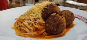 Spaghetti with vegan meatballs at Hotel Serra da Estrela - Restaurante Alquimia in Campos Do Jordao