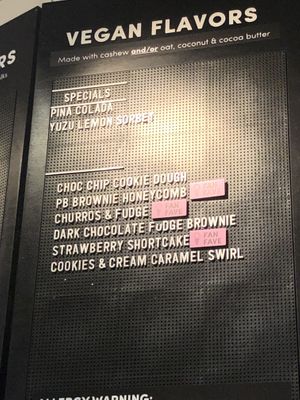 Menu   at Van Leeuwen Ice Cream - Manhattan Ave in Brooklyn