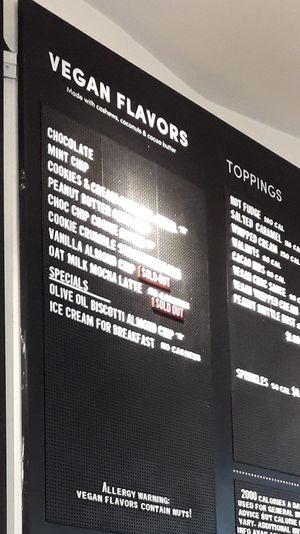 Vegan flavors at Van Leeuwen Ice Cream - Manhattan Ave in Brooklyn