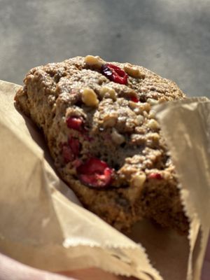 Cranberry orange 🍊 was a great flavor   at Blooming Lotus Gourmet Bakery in Milwaukee