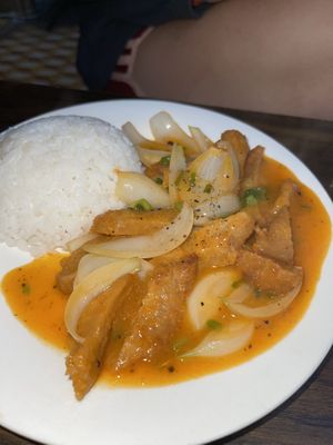 Soy chicken in coconut  at Red Chilli in Hue