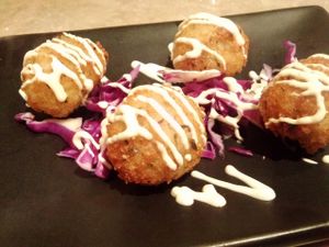 sfere di riso basmati al gorgonzola con salsa bianca at Zaffo in Frascati