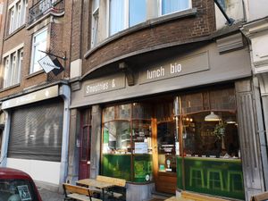 Outside at Greenz Biobar in Brussels