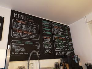 Menu at Greenz Biobar in Brussels