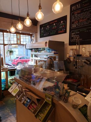 Inside at Greenz Biobar in Brussels