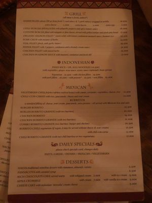 Menu 2/3 at Appaloosa in Mykonos