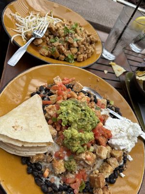 Pennsyltucky Fried Tofu and bowl with tofu, vegan cheese and vegan sour creamm  at Mad Mex in Erie