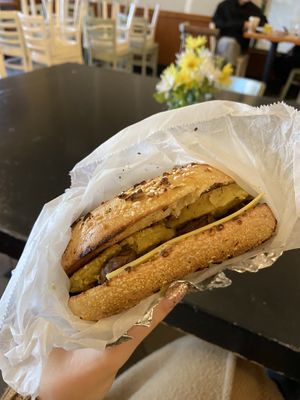 BEC bagel  at Jodi Bee Bakes in Salem